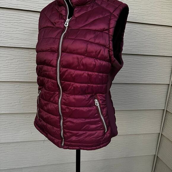 Snobbish maroon nylon full zip vest, women's size XL - Picture 2 of 7